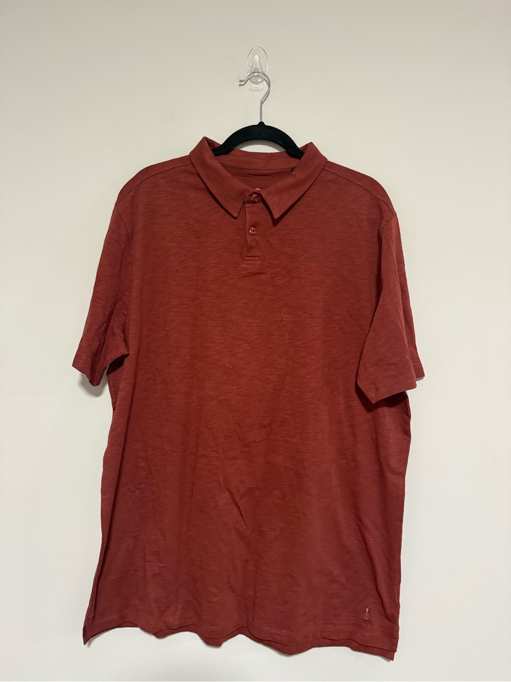 American Tall Men's Short Sleeve Polo Shirt Rust Red Size XL Tall NWT